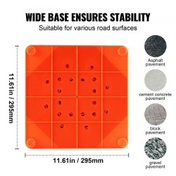 Taitettavat turvakartiot 28 tuumaa 2 kpl PP-muovia heijastavilla raidoilla leveällä pohjalla