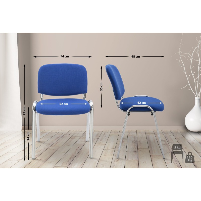 Pinottava pehmustettu vierailutuoli Ken kromatulla rungolla