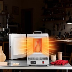 Sähköinen sulatusuuni 1650W 1200°C digitaalinen lämpötilansäätö 201-ruostumaton teräsrunko vahavaluun ja keramiikkaan