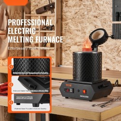 Sähköinen sulatusuuni 1350 watin 1150 asteeseen grafiittiupokkaat jalometallien sulatukseen