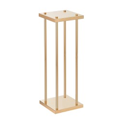 Rautaiset pylväsmalliset kukkatelineet 80 cm 4 kpl hääihin ja juhliin kullanväriset