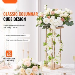 Rautainen sylinterimäinen kukkateline 60 cm korkea 4 kpl ranskankultainen pinnoite