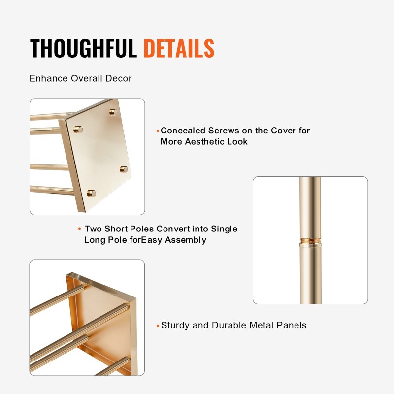 Rautainen sylinterimäinen kukkateline 60 cm korkea 4 kpl ranskankultainen pinnoite