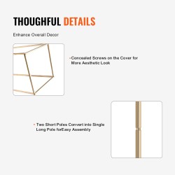 Kukkateline rautainen suorakulmainen hääjuhliin 80 cm 2 kpl ranskan kullanvärinen