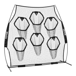 Heittoharjoitusverkko amerikkalaiseen jalkapalloon 2438x2438 mm solmuton 6 kohdetaskua