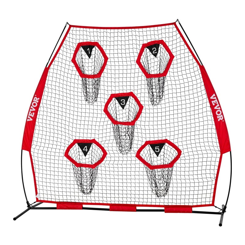 Heittoharjoitusverkko amerikkalaisen jalkapallon harjoitteluun seitsemän jalan verkko viisi kohdetaskua solmuton