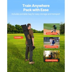 Heittoverkko amerikkalaisen jalkapallon harjoitteluun 2438x2438 mm solmuton punainen kantolaukku kiinnityshihnat