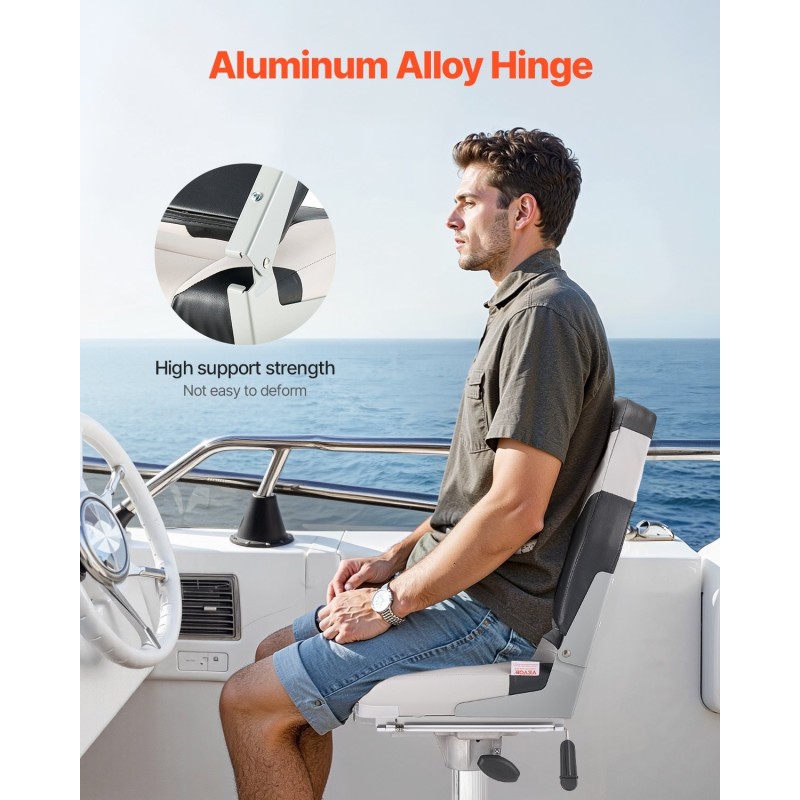 Veneen istuin korkea selkänoja taitettava PVC-nahka vaahtomuovipehmuste 2 kpl musta harmaa