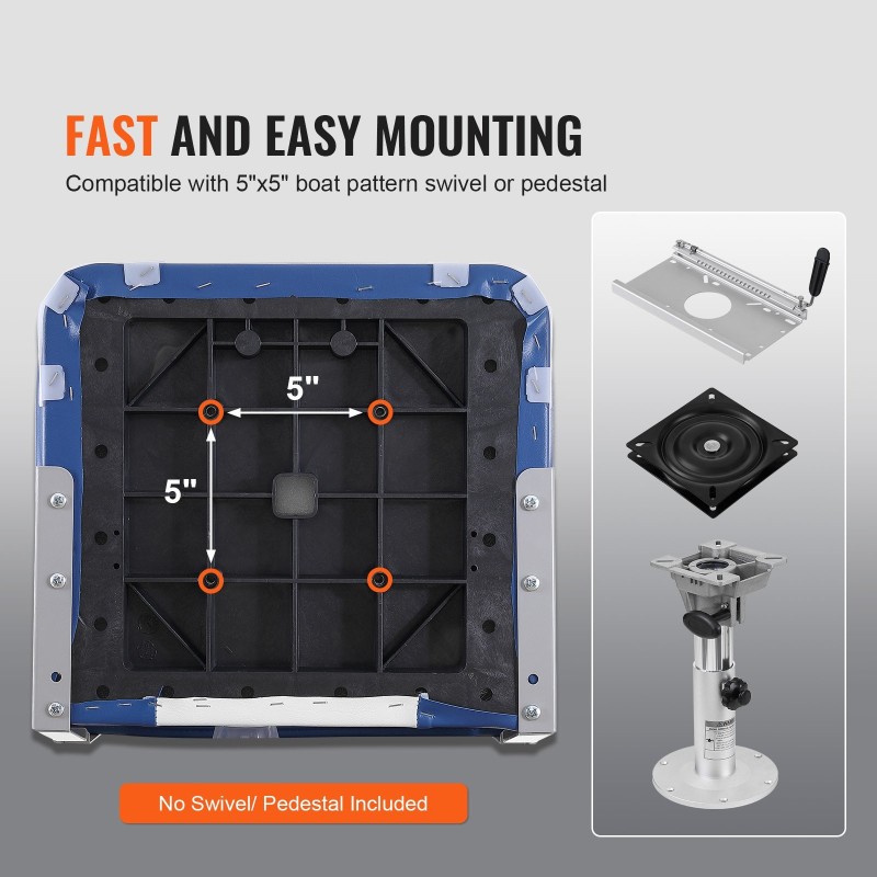 Venetuoli taittuva matala selkänoja PVC pinta PP runko vaahtomuovi 1 kpl veneisiin