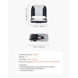 Taitettava venetuoli matalalla selkänojalla paksulla vaahtopehmusteella vedenpitävällä PVC-päällisellä kalastukseen