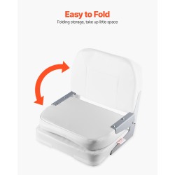 Veneen istuin taittuva matala selkänoja PVC-nahka paksu vaahtomuovi valkoinen 1 kpl