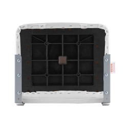 Veneen istuin taittuva matala selkänoja PVC-nahka paksu vaahtomuovi valkoinen 1 kpl