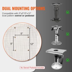 Kapteenin veneistuin PP runko PVC nahka paksu pehmuste veneisiin yksi kappale