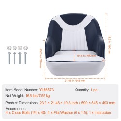 Kapteenin veneistuin PP runko PVC nahka paksu pehmuste veneisiin yksi kappale