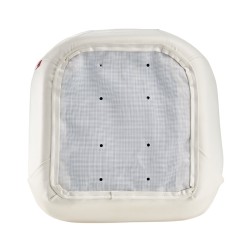 Veneistuin kapteenin ämpärituolimallinen matalalla selkänojalla paksulla vaahtopehmusteella käsinojilla vedenpitävä PVC-nahka