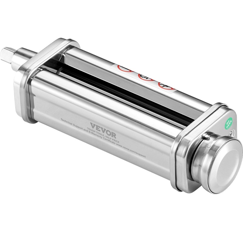 Pastalisäosa KitchenAid-yleiskoneelle ruostumatonta terästä 14 cm rulla 8 paksuusasetusta