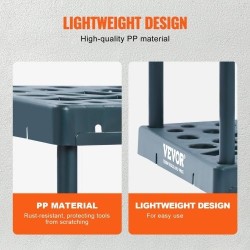 Puutarhatyökaluteline PP-muovi 19 paikkaa pitkävartisille työkaluille tornimallinen