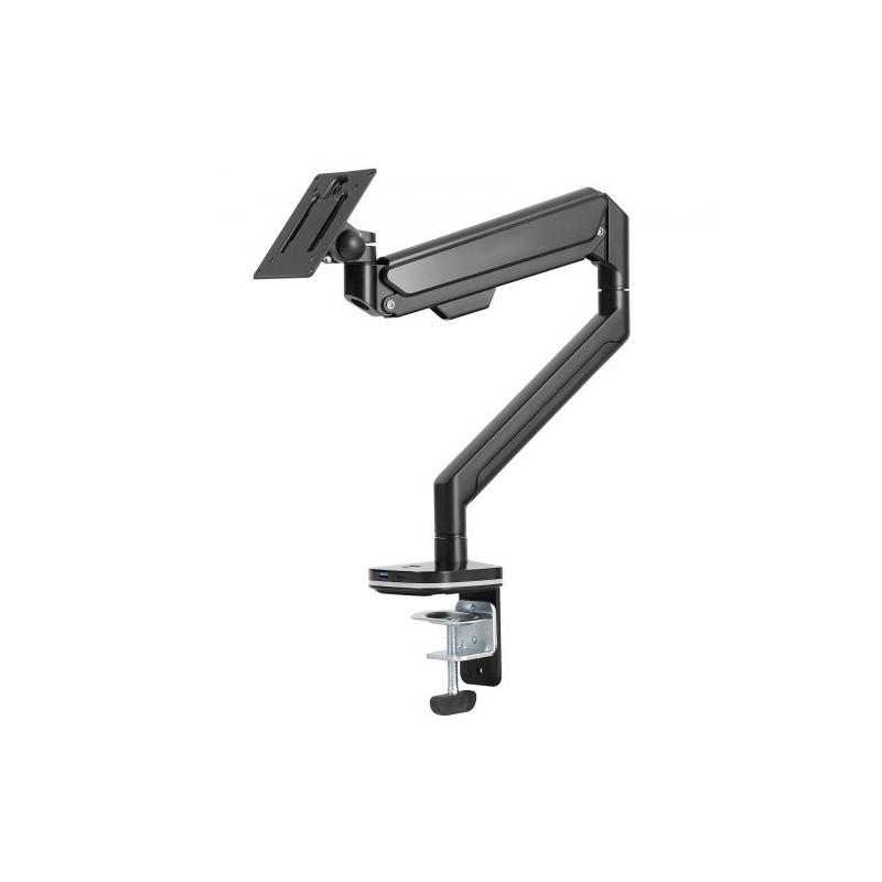 Näyttövarsi alumiiniseos 13–35 tuuman näytöille kaasujousella 12 kg kantavuus C-puristin tai läpivientikiinnitys