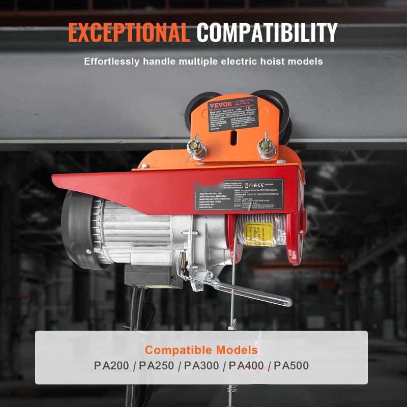 Käsikäyttöinen teräksinen siltavaunu 499 kg kantavuus 6–12 cm I- ja H-palkkeihin sopiva