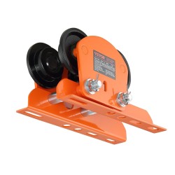 Teräksinen käsikäyttöinen siltakelkka 998 kg kantavuus 68 110 mm laipanleveys nelipyöräinen