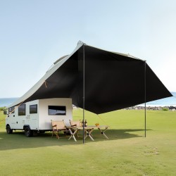 Auton sivukatos 10 x 7 jalkaa 190T polyesterikangas PU2000mm UV50+ kantolaukulla