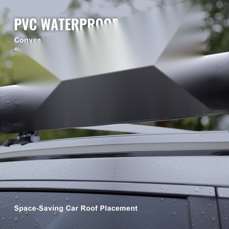 Auton sivumarkiisi polyesterikangas 4,6 x 6,6 jalkaa vedenpitävä säilytyslaukulla