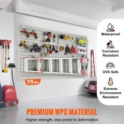 Urapaneelit WPC 8 paneelia 1220 x 310 x 17 mm harmaanruskea autotalliin