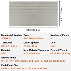 Urapaneelit WPC 8 paneelia 1220 x 310 x 17 mm harmaanruskea autotalliin