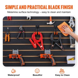 Uratut MDF seinäpaneelit 2 kpl 121,9 x 60,96 cm musta