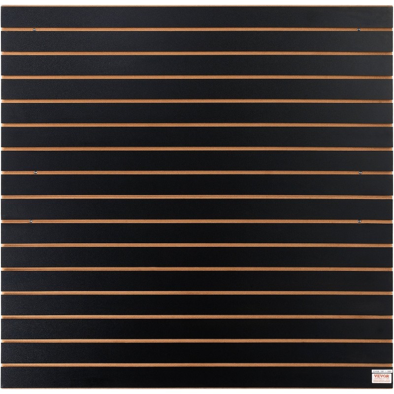 Uratut MDF seinäpaneelit 2 kpl 121,9 x 60,96 cm musta