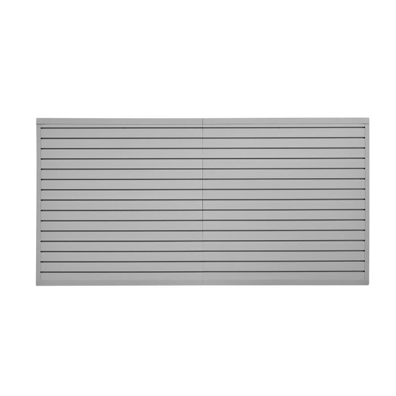 PVC-muoviset listaseinäpaneelit 1225×2450 mm 8 kpl harmaat säilytykseen