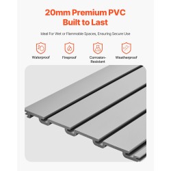 PVC laattaseinäpaneelit 4 kpl 1230 x 1235 mm modulaarinen 136 kg kantavuus