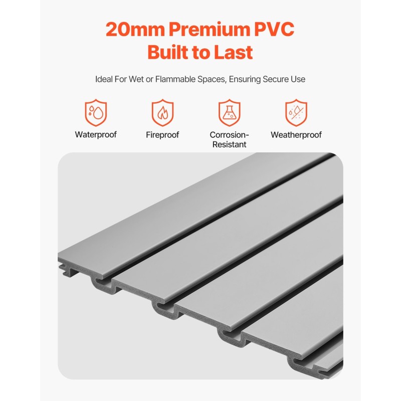 PVC laattaseinäpaneelit 4 kpl 1230 x 1235 mm modulaarinen 136 kg kantavuus