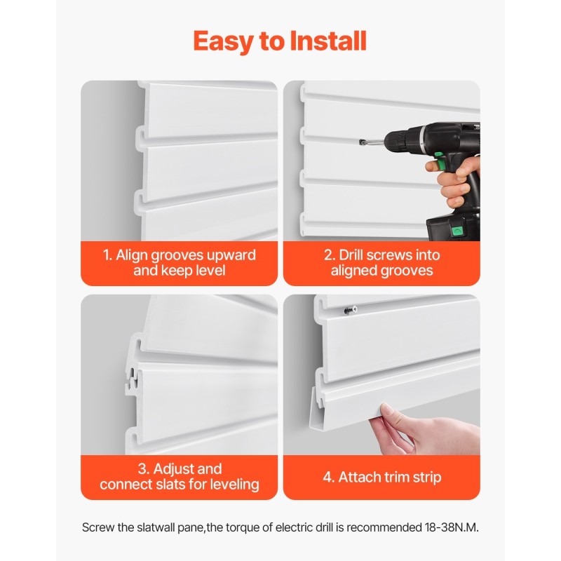 PVC seinäpaneelisarja 4 kpl 1230 x 1235 x 20 mm valkoinen modulaarinen