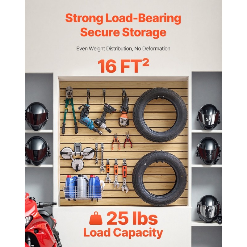 Seinäpaneelit MDF 1220 x 1220 mm 2 kpl 3 tuuman urat säilytykseen