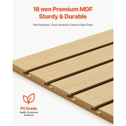 Seinäpaneelit MDF 1220 x 1220 mm 2 kpl 3 tuuman urat säilytykseen