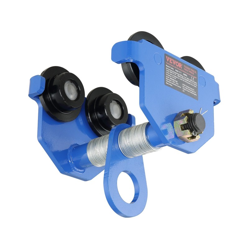 Manuaalinen siltavaunu seosteräksinen 2 t kantavuudella kaksipyöräinen säädettävä 63,5–177,8 mm