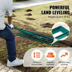 Nurmikon tasoitusharava alumiinipaneeli 914x254 mm pitkä teräsvarsi