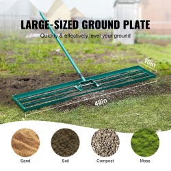 Nurmen tasoitusharja alumiinilevy 121,9×25,4 cm täyshitsattu teräsvarsi 198,1 cm