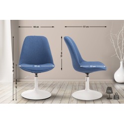 Tyylikäs Maverick-ruokapöydän tuoli säädettävällä korkeudella ja kangasverhoilulla