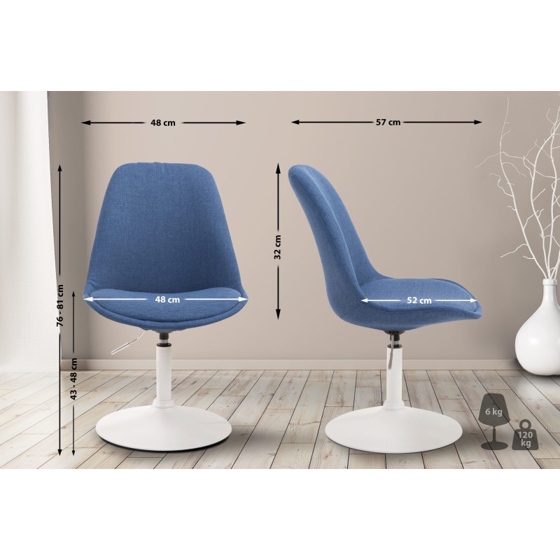 Tyylikäs Maverick-ruokapöydän tuoli säädettävällä korkeudella ja kangasverhoilulla