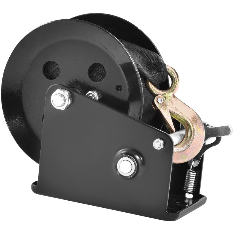 Käsivinssi 725,7 kg vetokyky 1005,8 cm polyesterihihna kaksisuuntainen räikkä veneille ja peräkärryihin