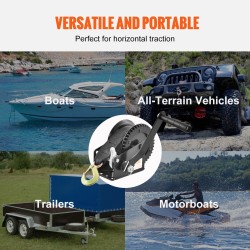 Käsikäyttöinen vintturi 544 kg vetokyky 701 cm polyesterihihna kaksisuuntainen räikkä