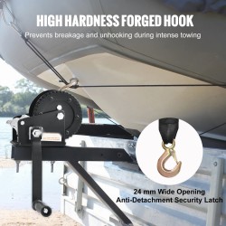 Käsivinssi 907 kg vetokyky 7 m polyesterihihna trailerille veneelle mönkijälle