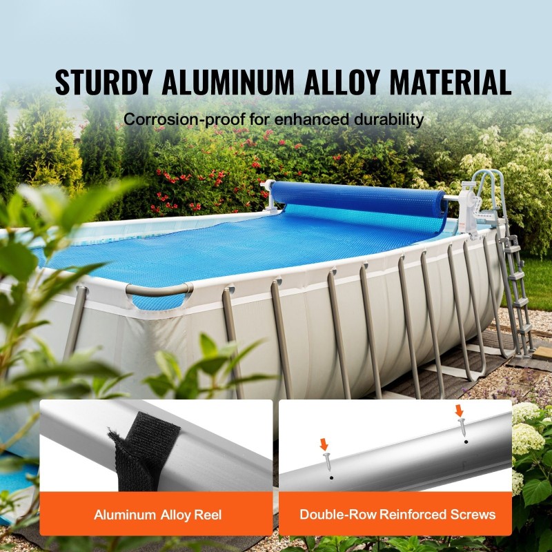 Allaspeitteen kela alumiinirunkoinen muoviosilla sääkestävä sopii 3–20 jalan altaisiin