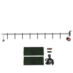 Alumiininen allaspeitteen kelarulla säädettävä 5–22 jalan leveydelle kumipyörillä ja hiekkasäkeillä