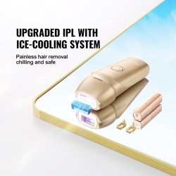 IPL-karvanpoistolaite kotikäyttöön jäähdytyksellä viisi tehotasoa 16J pulssienergia 400000 välähdystä