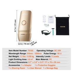 IPL-karvanpoistolaite kotikäyttöön jäähdytyksellä viisi tehotasoa 16J pulssienergia 400000 välähdystä