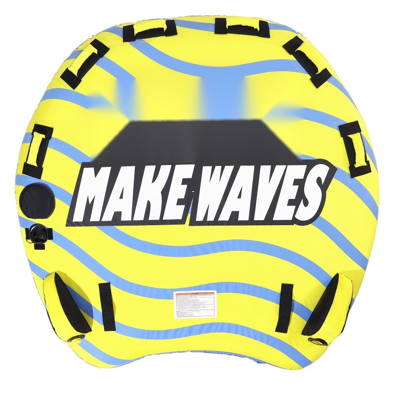Vedettävä vesirengas 1–3 hengelle 231 kg kantavuus nylonpäällinen sivuevät pehmustetut EVA kahvat