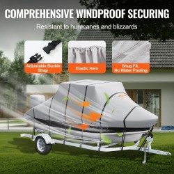 T-top-venepeite 600D Oxford-kangas PU-pinnoite vesitiivis 7310–7920 mm pituus 2690 mm leveys